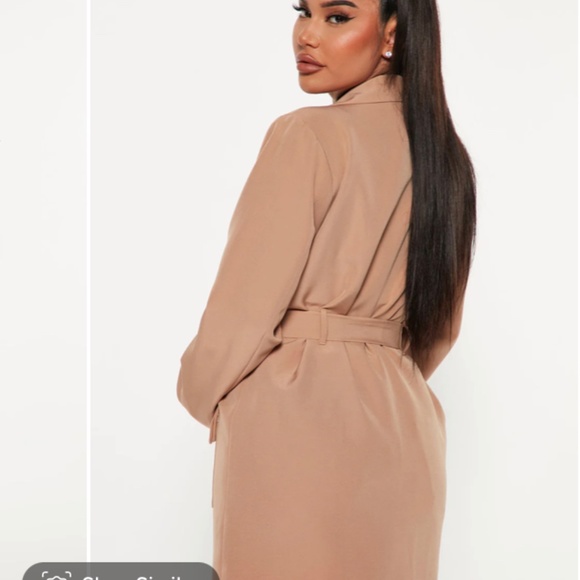 Fashion Nova Jaclyn Blazer Jacket - Taupe - Picture 2 of 2